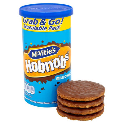 Mcvitie's McVities Hob Nob Milk Chocolate Tubes