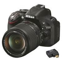Nikon D5200 24.1MP Digital SLR Camera with 18-140mm VR Lens and WU-1A