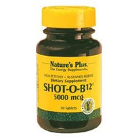 Nature's Plus Shot-O-B12 5000 MCG - 30 Tablets - Vitamin B-12