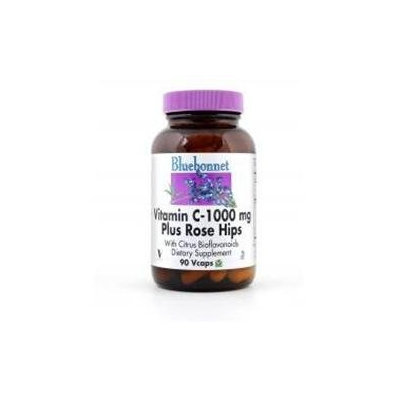 Bluebonnet Nutrition - Vitamin C-1000 mg Plus Rose Hips - 90 Vegetarian Capsules