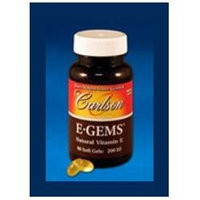 Carlson Laboratories E-Gems 100 IU - 250 Softgels - Vitamin E D'Alpha
