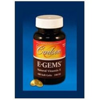 Carlson Laboratories E-Gems 100 IU - 250 Softgels - Vitamin E D'Alpha