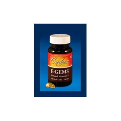 Carlson Laboratories E-Gems 100 IU - 250 Softgels - Vitamin E D'Alpha