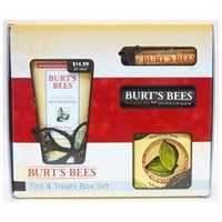 Burt's Bees Tints & Treats Box Lotion Lip Balm Tinted Balm & Cuticle Creme