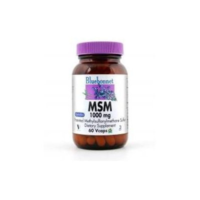 Bluebonnet Nutrition - MSM Patented Methylsulfonylmethane Sulfur 1000 mg. - 60 Vegetarian Capsules