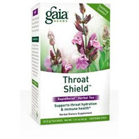 Gaia Herbs RapidRelief Throat Shield Herbal Tea - 20 Tea Bags