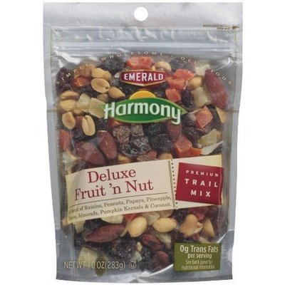 Emerald Harmony Deluxe Fruit N Nut Trail Mix, 10-Ounce Bags (Pack of 6)