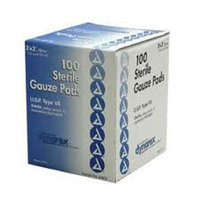 Dynarex Sterile Gauze Pads, 3 x 3, 12 ply, 3 Boxes of 100