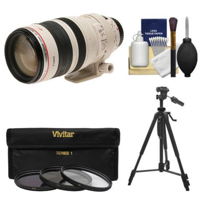 Canon EF 100-400mm f/4.5-5.6 L IS USM Telephoto Zoom Lens with 3 UV/ND8/CPL Filters + Tripod + Kit for EOS 6D, 70D, 5D Mark II III, Rebel T3, T3i, T4i, T5, T5i, SL1 DSLR Cameras