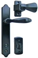 Majestique Deluxe Storm Door Handle Set with Deadbolt Painted Black