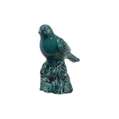 Urban Trends Collection Ceramic Bird Figurine, Turquoise