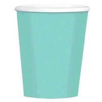 Amscan 689100.121 12 oz. Robins Egg Blue Paper Coffee Cups - Pack of 480