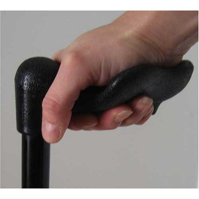 Harvy Unisex Folding Adjustable Shaft Palm Grip Cane Black -Affordable Gift! Item #DHAR-9052808