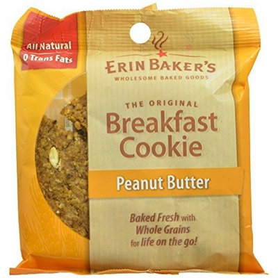 Erin Baker's Breakfast Cookies Peanut Butter, 3-Ounce Individually Wrapped Cookies (Pack of 12)
