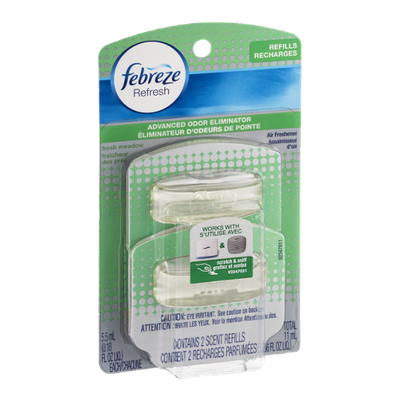 Febreze Refresh Air Freshener Refills Fresh Meadow - 2 CT