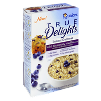Quaker® True Delights Instant Oatmeal Wild Blueberry Muffin Flavor Packets