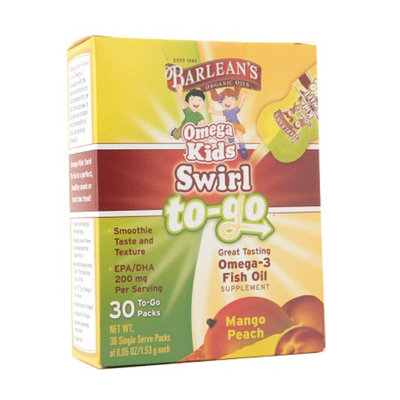 Barlean's Organic Oils Omega Kids Swirl To-Go Omega-3 Fish Oil