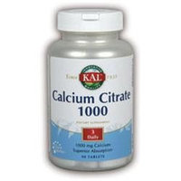 KAL Calcium Citrate 1000 MG - 90 Tablets - Calcium