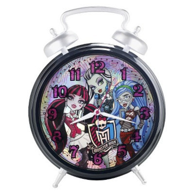 Monster High Twin Bell Alarm Clock - Black