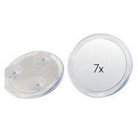 Rucci Suction Cup Mirror, Clear Acrylic, 7X, 9.5 Inch Diameter