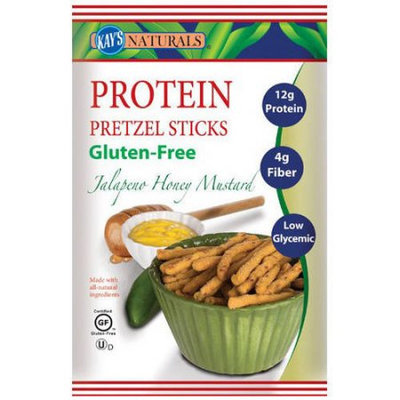 Generic Kay's Naturals Jalapeno Honey Mustard Protein Pretzel Sticks, 1.2 oz, (Pack of 6)