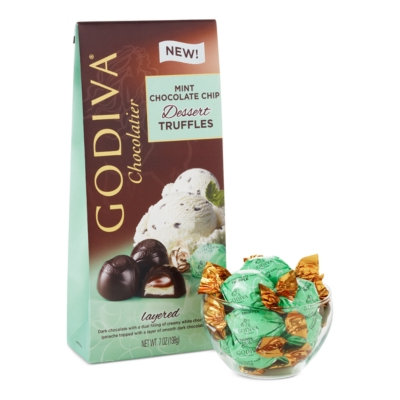Godiva Individually Wrapped Mint Chocolate Chip Truffles