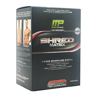 MusclePharm Shred Matrix 8-Stage Weight-Loss System Dietary Supplement Capsules