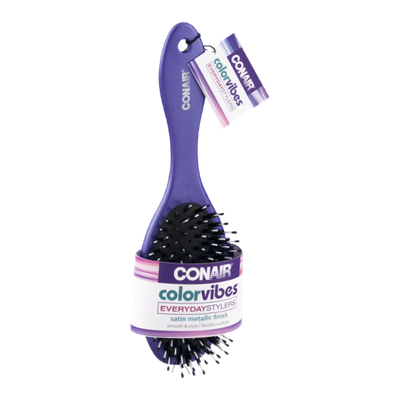 Conair Color Vibes Everyday Stylers Satin Metallic Finish Hair Brush