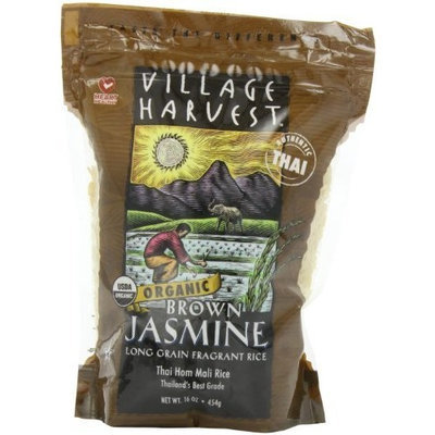 Village Harvest Organic Brown Thai Jasmine Rice, 16-Ounce (Pack of 6)