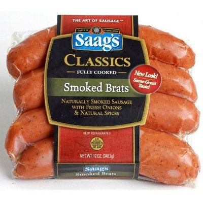 Saag's Smoked Brats Bratwurst 12 Oz.