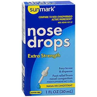 Sunmark Decongestant Nose Drops Extra Strength, 1 oz by Sunmark