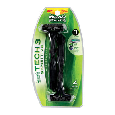 Wilkinson Sword Tech3 Sensitive Triple Disposables 4ct