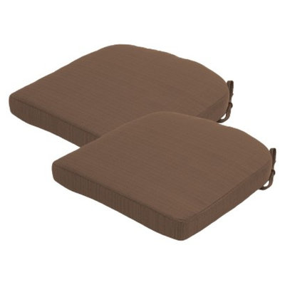 Threshold 2-Piece Outdoor Round Back Seat Cushion Set - Taupe