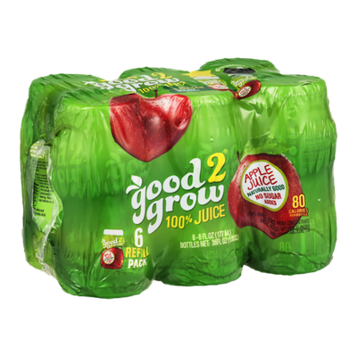 good2grow 100% Juice Refill Pack Apple Juice - 6 CT