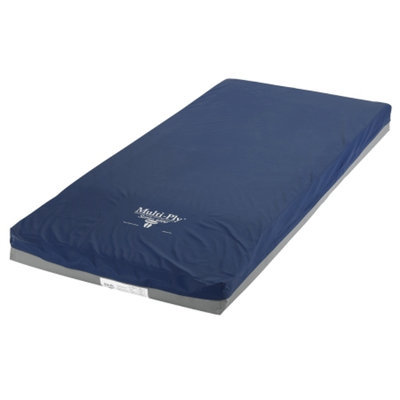 Mason Medical Multi-Ply Global 4 Layer Pressure Redistribution Foam Mattress w Perimeter, Blue, 76x36x6, 1 ea