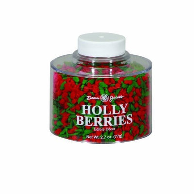 Dean Jacob's Dean Jacobs Holly Berries Stacking Jar, 2.7-Ounce (Pack of 6)