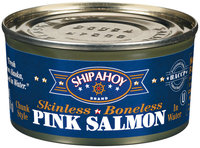 Ship Ahoy Chunk Style Skinless Boneless In Water Pink Salmon 7.5 Oz Can
