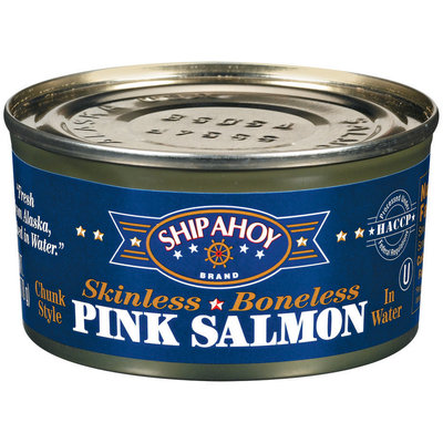 Ship Ahoy Chunk Style Skinless Boneless In Water Pink Salmon 7.5 Oz Can