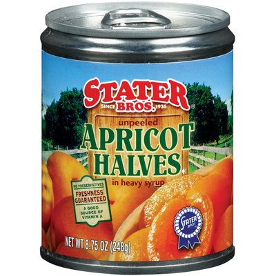 Stater Bros. Halves Apricot 8.75 Oz Pull-Top Can