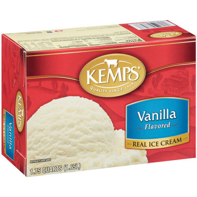 Kemps Vanilla Flavored Ice Cream 1.75 Qt Carton