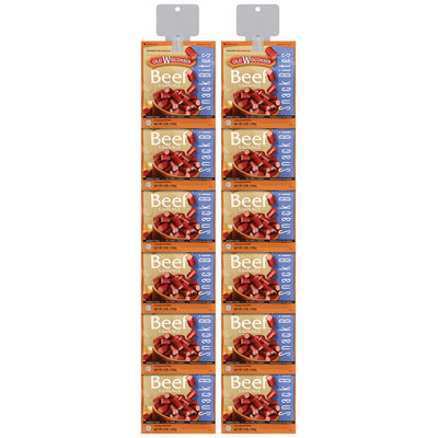 Old Wisconsin® Beef Sausage Snack Bites 5 oz. Pouches Display