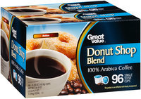 Great Value™ Donut Shop Blend Medium 100% Arabica Coffee Single Serve Cups 96–0.38 oz. Box