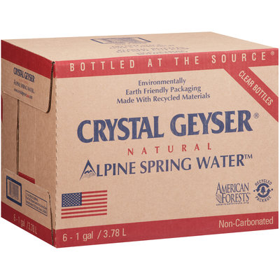 Crystal Geyser® Natural Alpine Spring Water 6-1 gal. Bottles