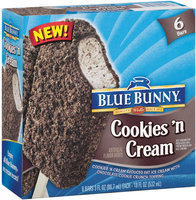 Blue Bunny® Cookies 'N Cream Ice Cream Bars 6 ct
