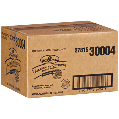 Eckrich Jalapeno & Cheddar Skinless Smoked Sausage Smoked Sausage Rope 14 Oz Package