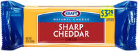 Kraft Natural Cheese Sharp Cheddar Cheese 8 oz. Brick