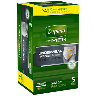 Depend® Fit-Flex™ Maximum Absorbency S/M for Men Underwear 5 ct Box