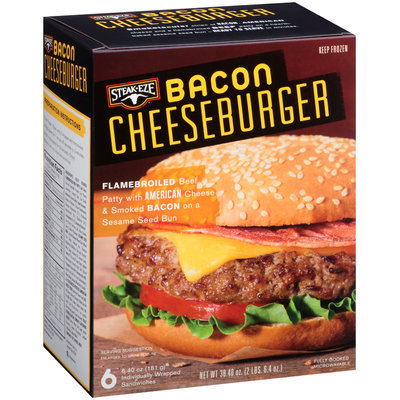 Steak-Eze® Bacon Cheeseburger 6-6.4 oz. Box