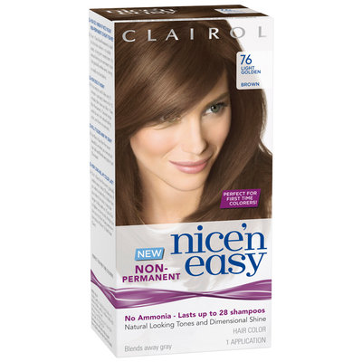 Clairol Nice 'n Easy Non-Permanent 76 Light Golden Brown Hair Color Kit
