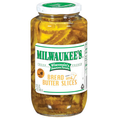 Milwaukee's Bread & Butter Slices Pickles 32 Fl Oz Jar